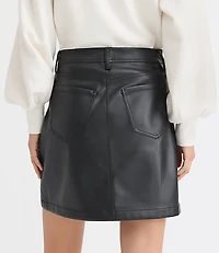 Faux Leather Moto Mini Skirt