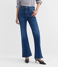 Petite High Rise Relaxed Flare Jeans in Medium Wash