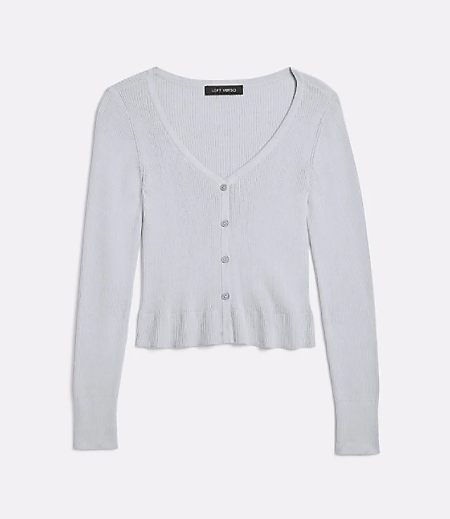 LOFT Versa Ribbed V-Neck Cardigan