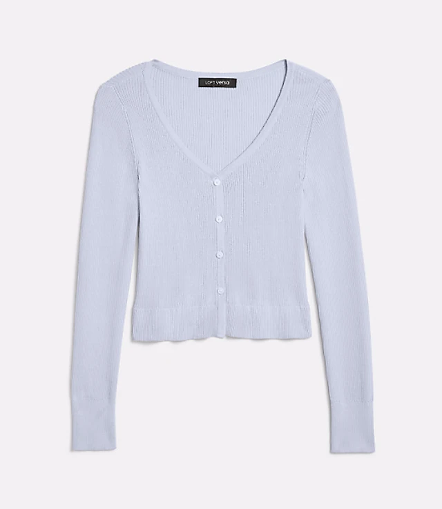 LOFT Versa Ribbed V-Neck Cardigan
