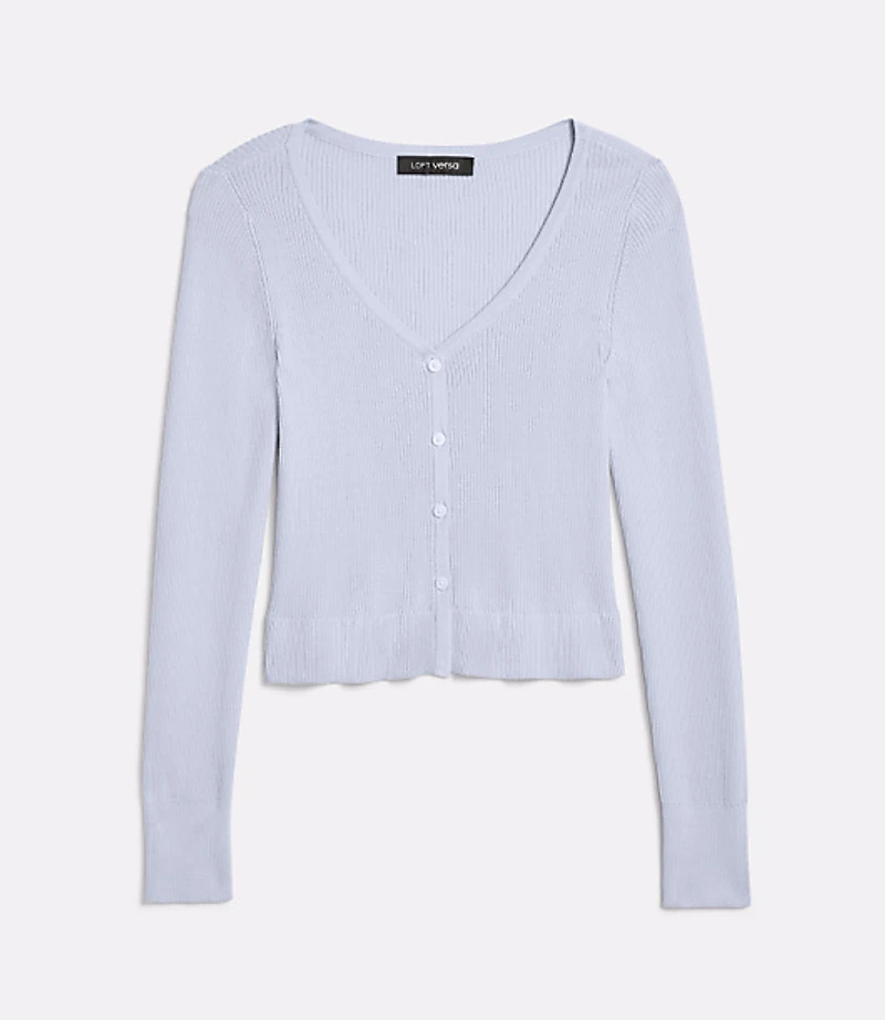 LOFT Versa Ribbed V-Neck Cardigan