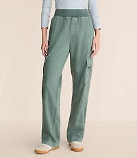 Lou & Grey Washed Twill Straight Leg Cargo Pants
