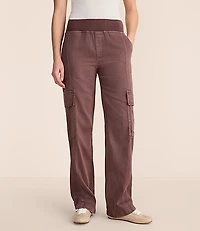 Lou & Grey Washed Twill Straight Leg Cargo Pants