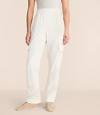 Lou & Grey Washed Twill Straight Leg Cargo Pants