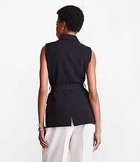 LOFT Versa Crepe Drape Belted Blazer Vest