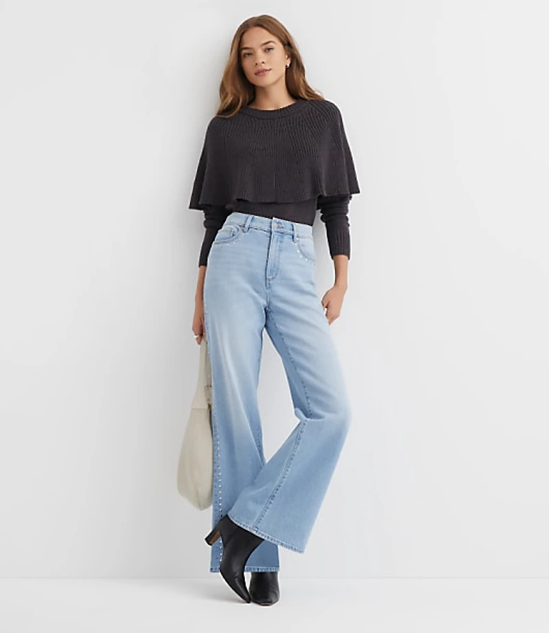 Ribbed Cape Sweater