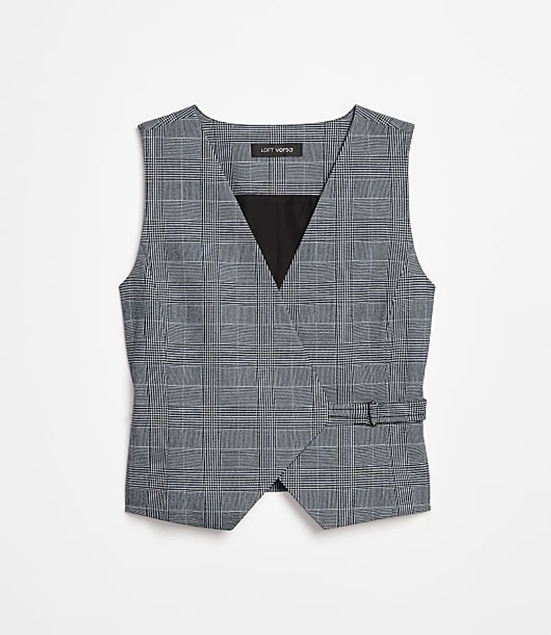 LOFT Versa Plaid Seasonless Stretch Wrap Vest