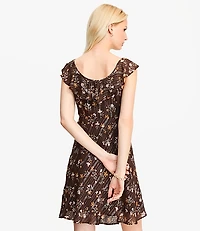 Shimmer Floral Ruffle Mini Dress
