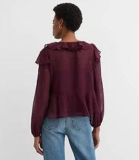 Ruffle Peplum Blouse