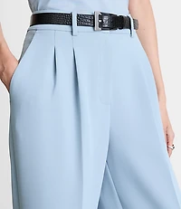 LOFT Versa Crepe Drape Pleated Relaxed Straight Pants