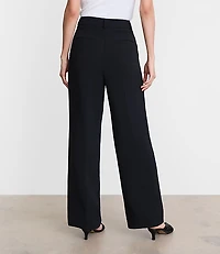 LOFT Versa Crepe Drape Pleated Relaxed Straight Pants