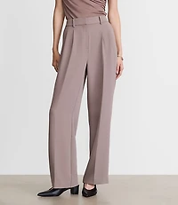 LOFT Versa Crepe Drape Pleated Relaxed Straight Pants