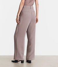 LOFT Versa Crepe Drape Pleated Relaxed Straight Pants
