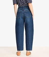 Curvy High Rise Barrel Jeans Authentic Dark Wash