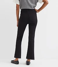 Petite Fresh Cut High Rise Kick Crop Jeans Jet Black Wash