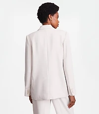 Petite LOFT Versa Crepe Drape Relaxed Blazer