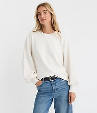 Petite Blouson Sleeve Tunic Sweatshirt