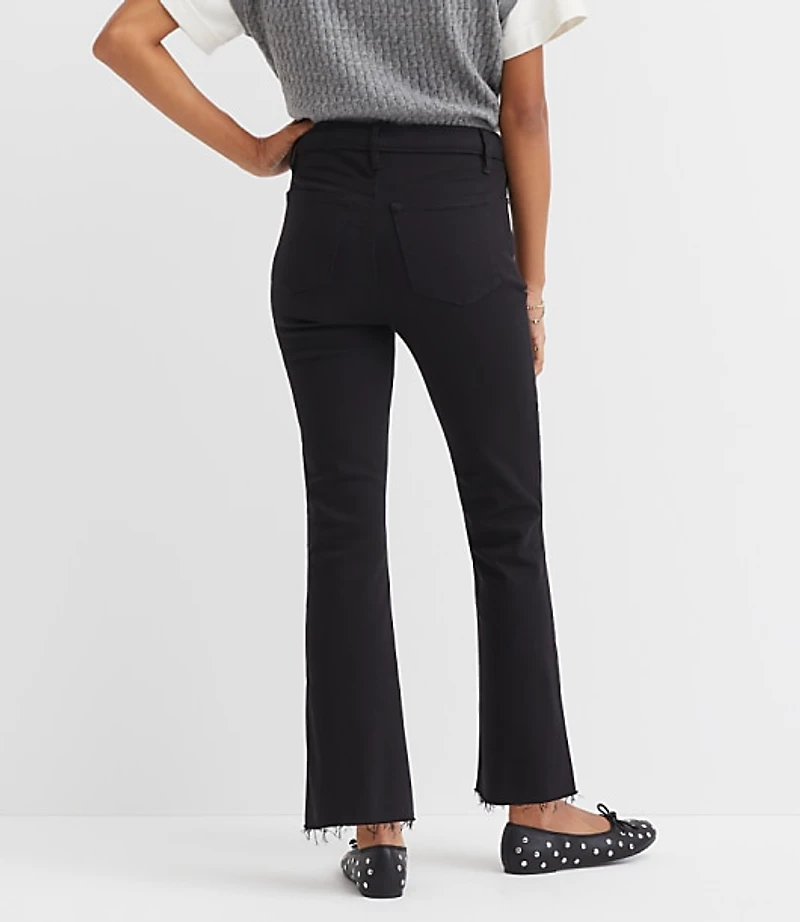 Curvy Fresh Cut High Rise Kick Crop Jeans in Jet Black Wash