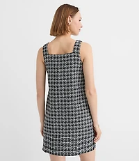 Petite Tweed Double Breasted Mini Pocket Dress