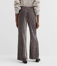 Clean Wide Leg Pants Pleated Velvet