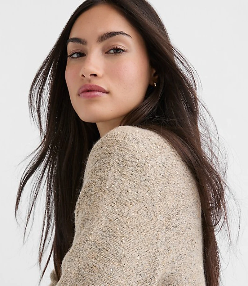 Sequin Mini Sweater Dress