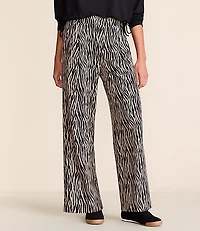Lou & Grey Zebra Print Wanderweave Wide Leg Trouser Pants
