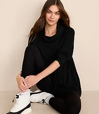 Lou & Grey Ottoman Drawstring Tunic Top