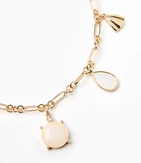 Pearlized Chunky Charm Necklace