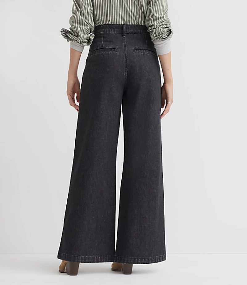 Curvy High Rise Trouser Jeans Washed Black Wash