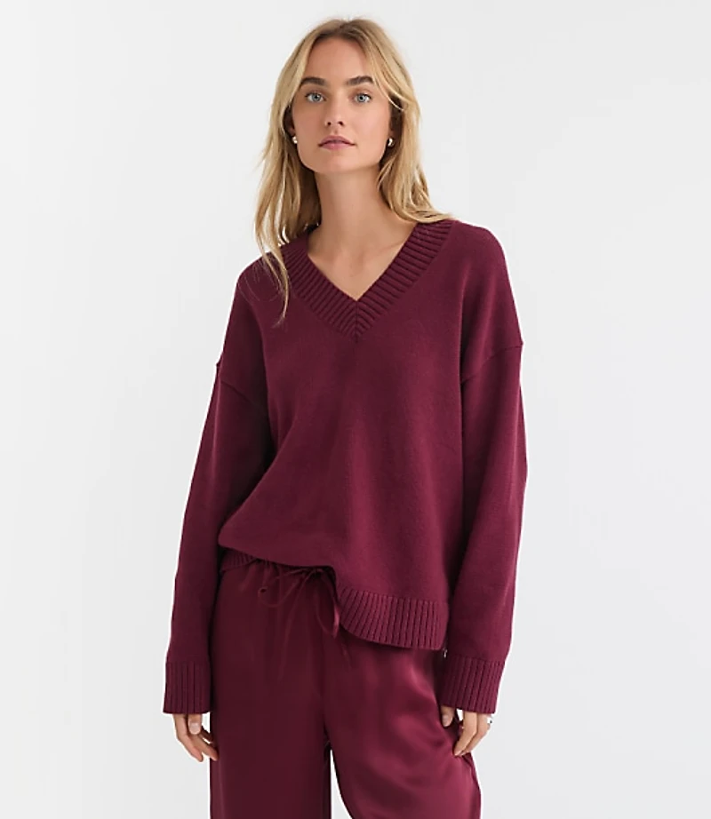 Slouchy V-Neck Sweater