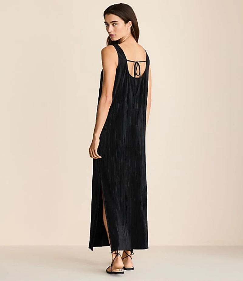 Lou & Grey Plisse Tie Back Tank Maxi Dress