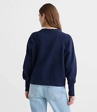 Shirred Shoulder Sweatshirt