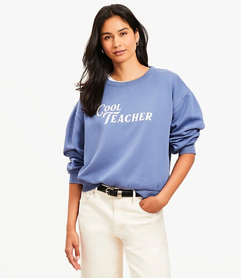 Petite Cool Teacher Sweatshirt