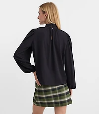 Petite Keyhole Jersey Top