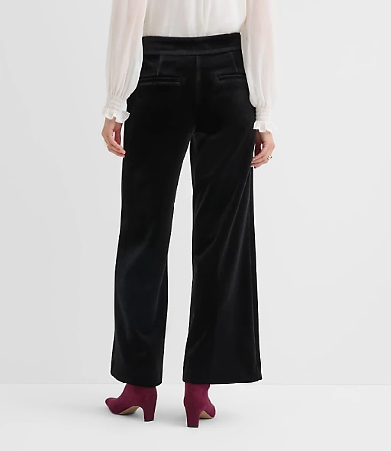 Curvy Clean Wide Leg Pants Velvet
