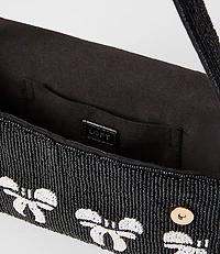 Bow Beaded Shoulder Bag