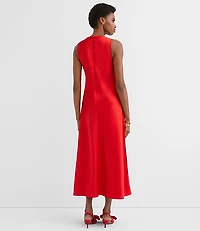 Satin Bias Midi Dress