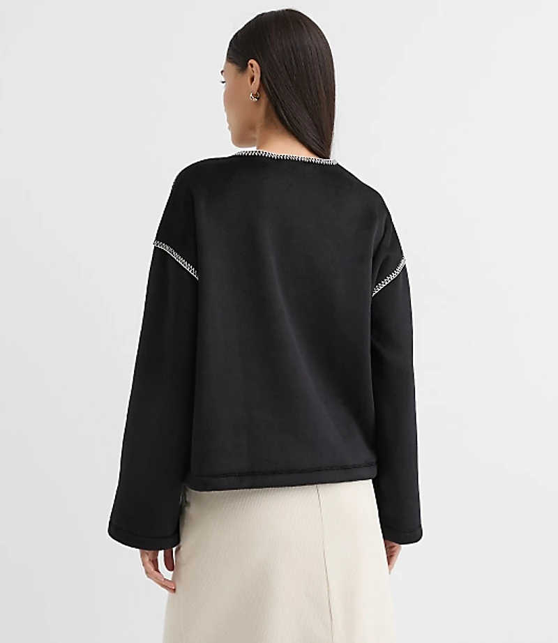 Whipstitch Fleece Top