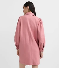 Seamed Zip Mini Pocket Dress