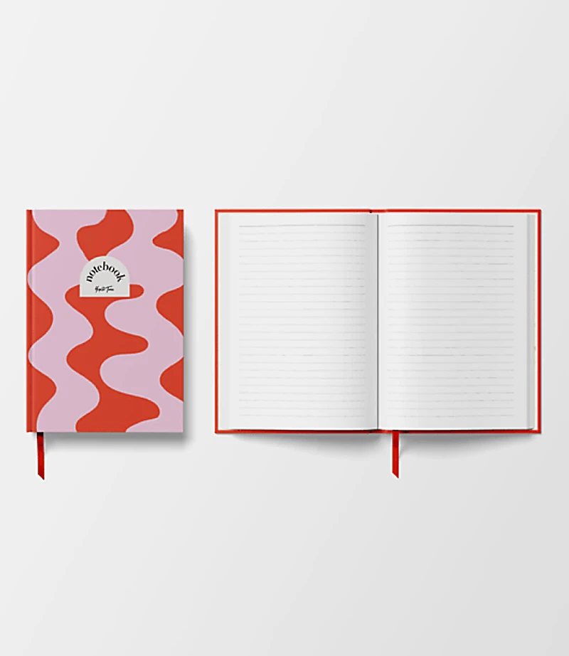 Yop & Tom Red Ripple Notebook
