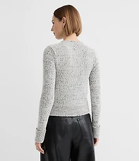 Boucle Cuffed Double Breasted Cardigan