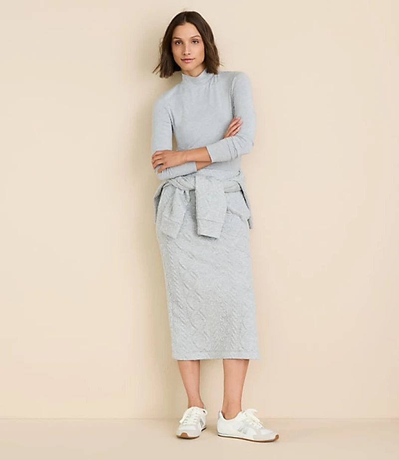 Lou & Grey Heathered Essential Modal Turtleneck Top
