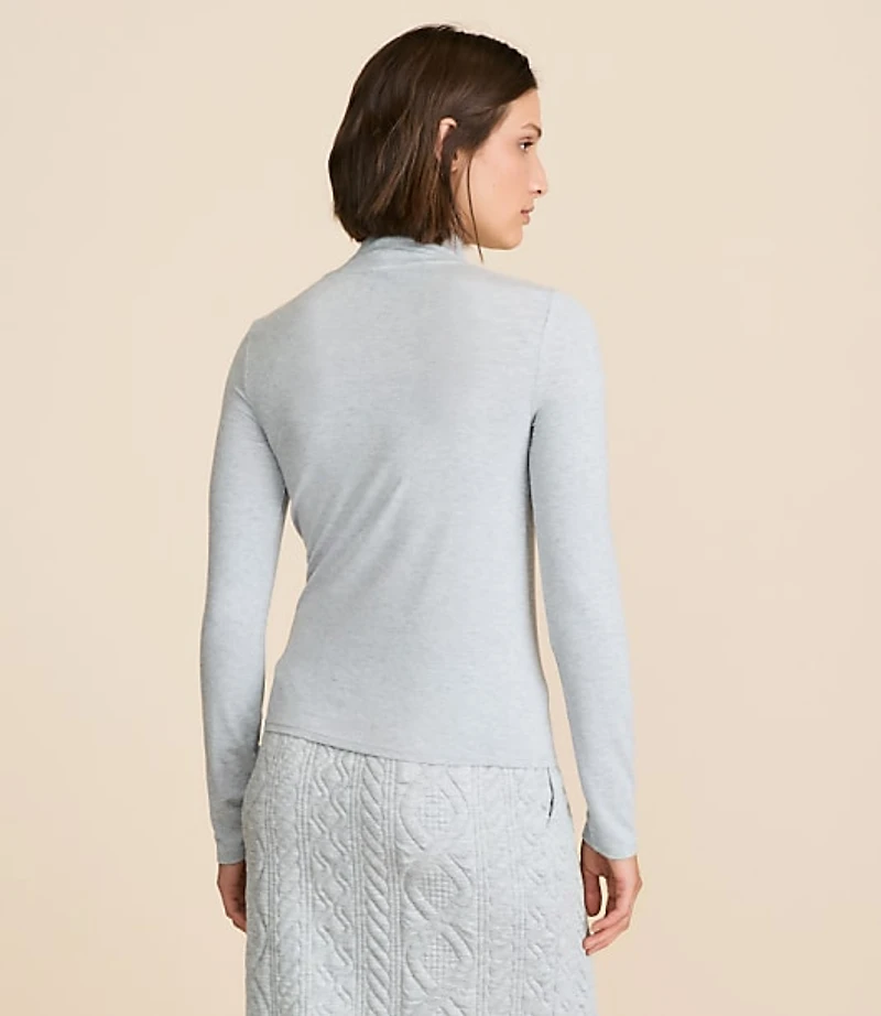 Lou & Grey Heathered Essential Modal Turtleneck Top