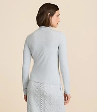 Lou & Grey Heathered Essential Modal Turtleneck Top