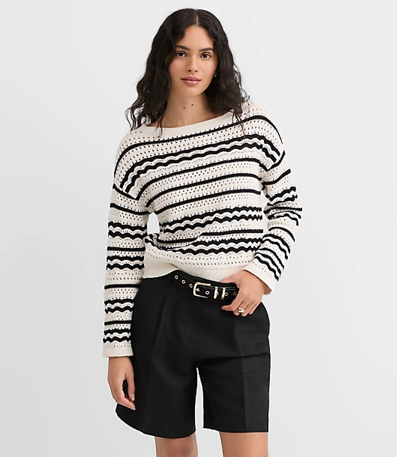 Stitchy Boatneck Sweater