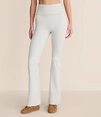 Lou & Grey Heathered Brushedsoft Foldover Flare Pants