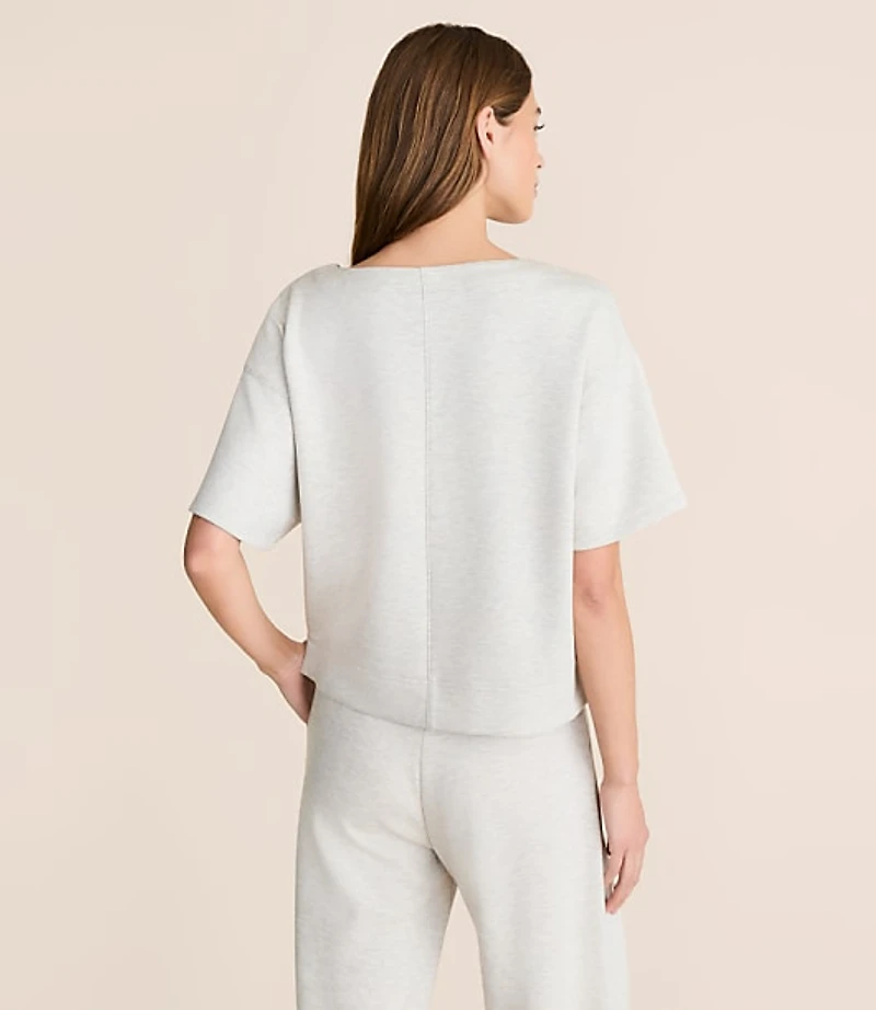 Lou & Grey Heathered Scubasoft Dolman V-Neck Tee