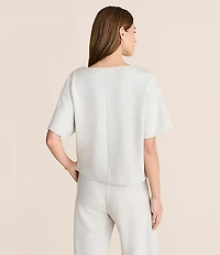 Lou & Grey Heathered Scubasoft Dolman V-Neck Tee
