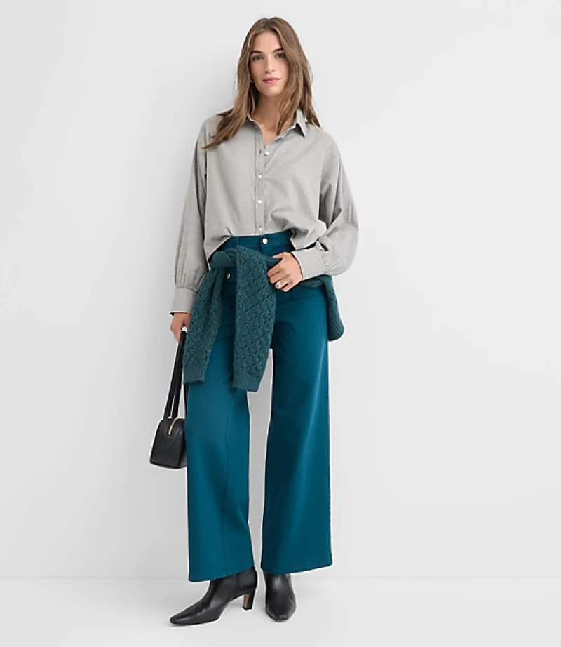 Petite Sparkle Herringbone Modern Everyday Shirt