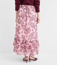 Shimmer Geo Tiered Maxi Skirt